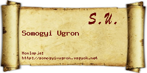 Somogyi Ugron névjegykártya